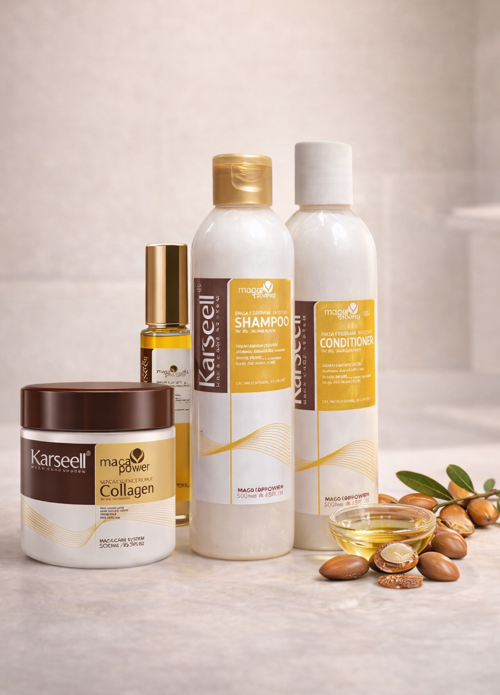 KARSEELL SHAMPOO+ACONDICIONADOR+MASCARILLA+ACEITE ✨