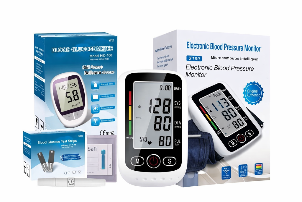 Kit Glucómetro + Tensiómetro Digital